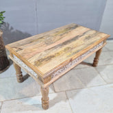 Indian Hand Craved Solid Wooden Coffee Table 120x65x55 Cm